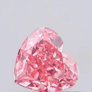 0.41ct HEART Fancy Vivid Pink VVS2 Coloured Lab diamond