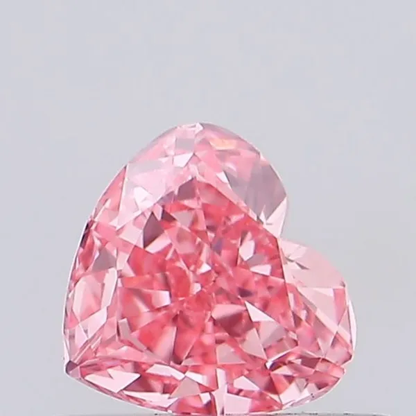 0.41ct HEART Fancy Vivid Pink VVS2 Coloured Lab diamond