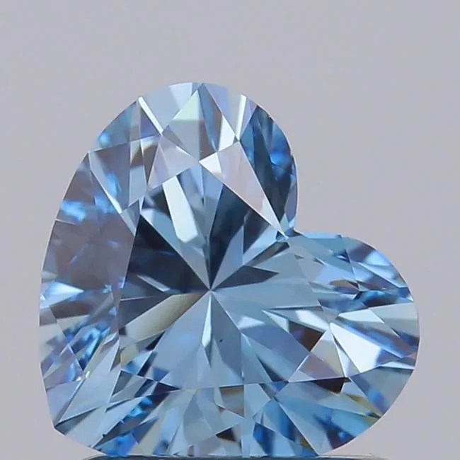 1.05ct HEART Fancy Vivid Blue VS1 Coloured Lab diamond