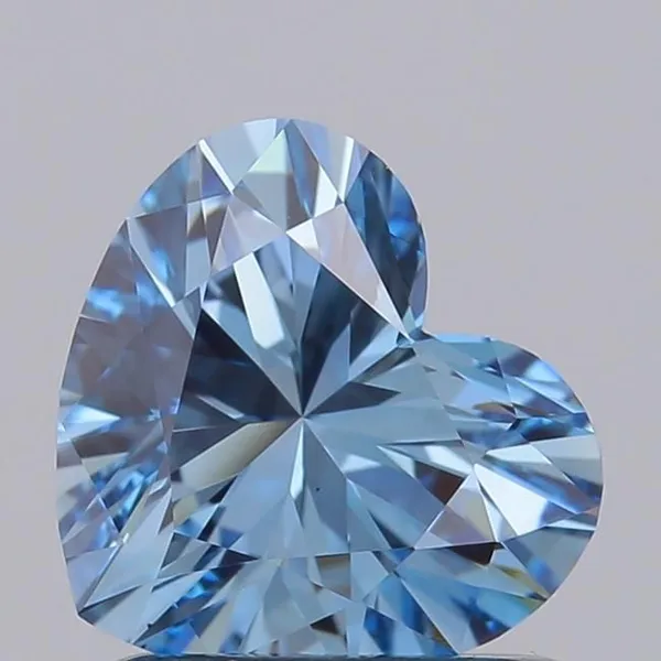 1.05ct HEART Fancy Vivid Blue VS1 Coloured Lab diamond