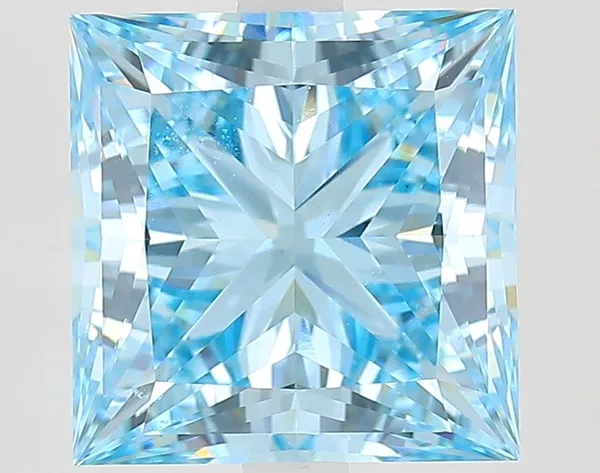 5.65ct PRINCESS Fancy Intense Blue VS1 Coloured Lab diamond