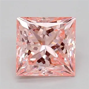 1.02ct PRINCESS Fancy Intense Pink VS1 Coloured Lab diamond