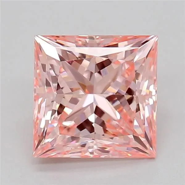 1.02ct PRINCESS Fancy Intense Pink VS1 Coloured Lab diamond