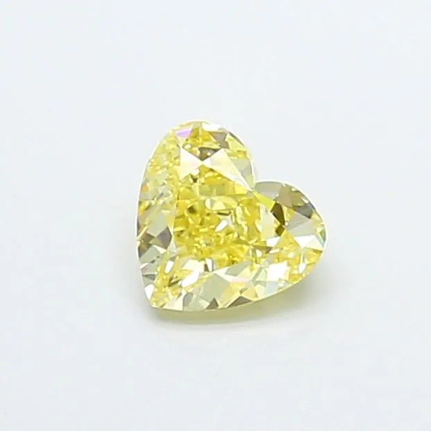 1.05ct HEART Fancy Yellow VS1 Coloured Lab diamond