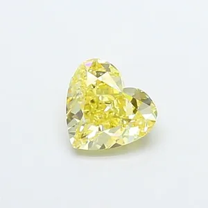 1.05ct HEART Fancy Yellow VS1 Coloured Lab diamond