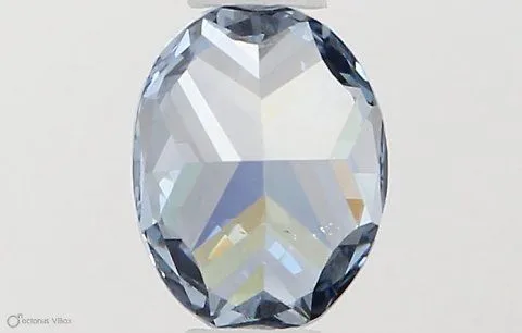 0.4ct OVAL Fancy Vivid Blue VVS2 Coloured Lab diamond