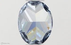 0.4ct OVAL Fancy Vivid Blue VVS2 Coloured Lab diamond