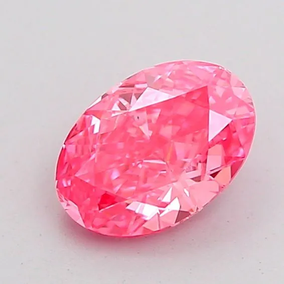 1.02ct OVAL Fancy Vivid Pink VS1 Coloured Lab diamond