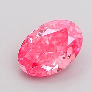 1.02ct OVAL Fancy Vivid Pink VS1 Coloured Lab diamond