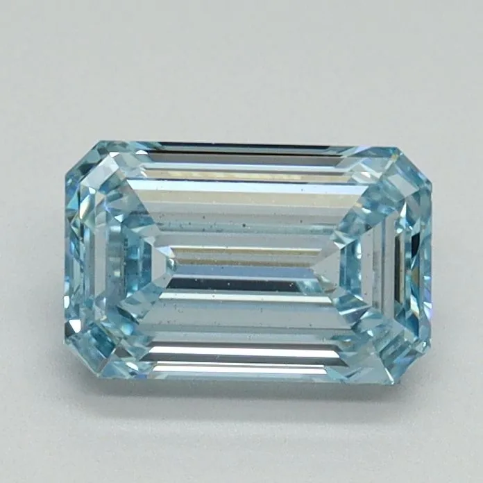 1.00ct EMERALD Fancy Intense Blue VS1 Coloured Lab diamond