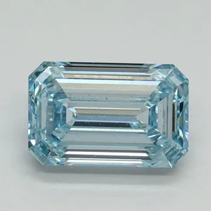 1ct EMERALD Fancy Intense Blue VS1 Coloured Lab diamond