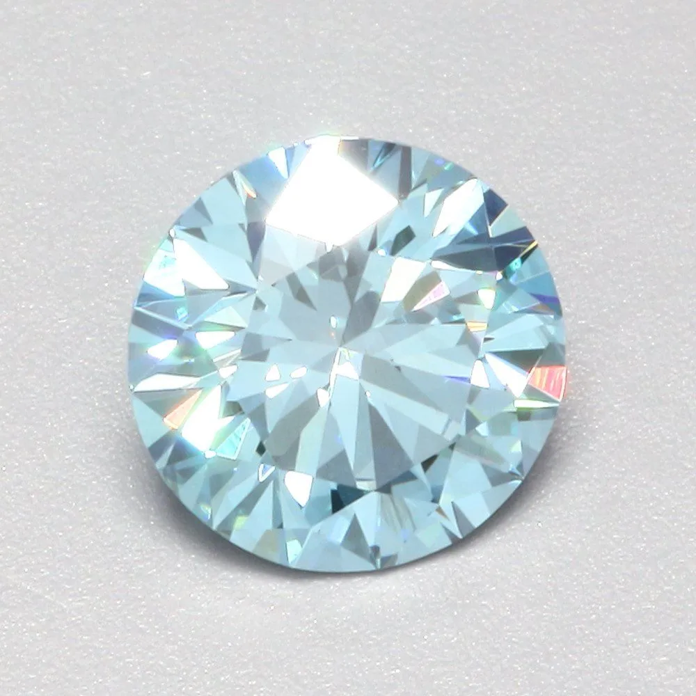 1.01ct ROUND Fancy Vivid Blue VS1 Coloured Lab diamond