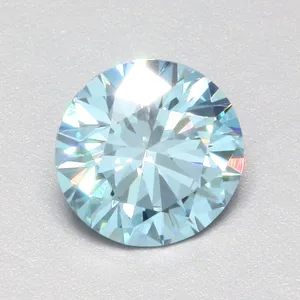 1.01ct ROUND Fancy Vivid Blue VS1 Coloured Lab diamond