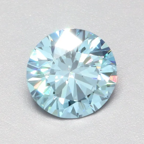 1.01ct ROUND Fancy Vivid Blue VS1 Coloured Lab diamond