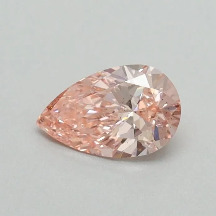 0.36ct PEAR Fancy Vivid Pink VS2 Coloured Lab diamond
