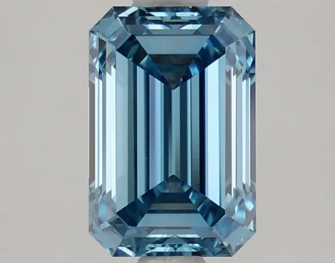1.59ct EMERALD Fancy Vivid Blue VS1 Coloured Lab diamond