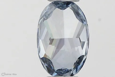 0.32ct OVAL Fancy Vivid Blue VVS1 Coloured Lab diamond