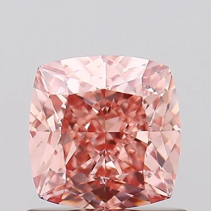 1.04ct CUSHION Fancy Intense Brownish Pink VVS2 Coloured Lab diamond