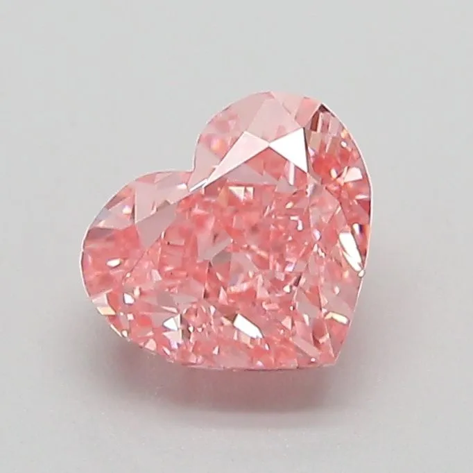 1.08ct HEART Fancy Vivid Pink VS1 Coloured Lab diamond