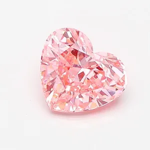 1.22ct HEART Fancy Vivid Pink VS1 Coloured Lab diamond
