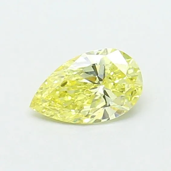 0.40ct PEAR Fancy Yellow VS1 Coloured Lab diamond