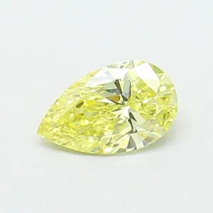 0.4ct PEAR Fancy Yellow VS1 Coloured Lab diamond