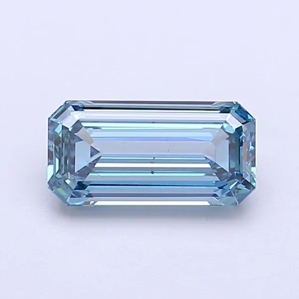 1.16ct EMERALD Fancy Vivid Greenish Blue VS2 Coloured Lab diamond