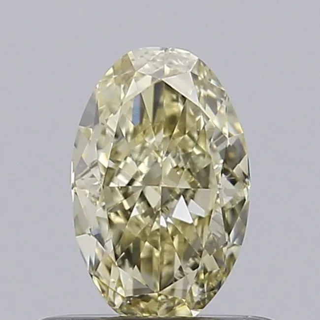 0.55ct OVAL Fancy Light Yellow VVS2 Coloured Lab diamond