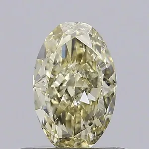 0.55ct OVAL Fancy Light Yellow VVS2 Coloured Lab diamond