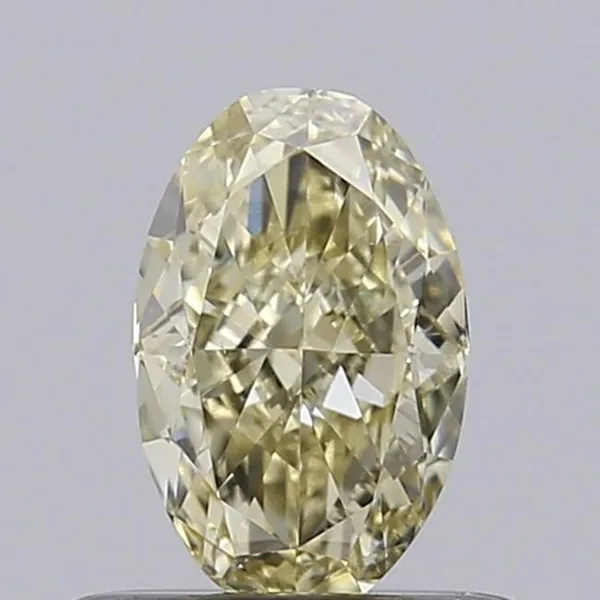 0.55ct OVAL Fancy Light Yellow VVS2 Coloured Lab diamond