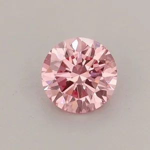 0.45ct ROUND Fancy Vivid Pink VS1 Coloured Lab diamond