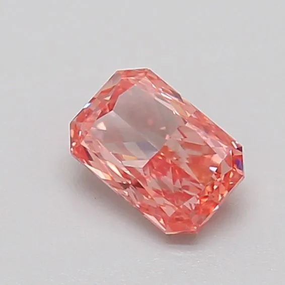 0.54ct RADIANT Fancy Intense Pink VVS2 Coloured Lab diamond