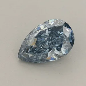 0.63ct PEAR Fancy Vivid Blue VVS2 Coloured Lab diamond