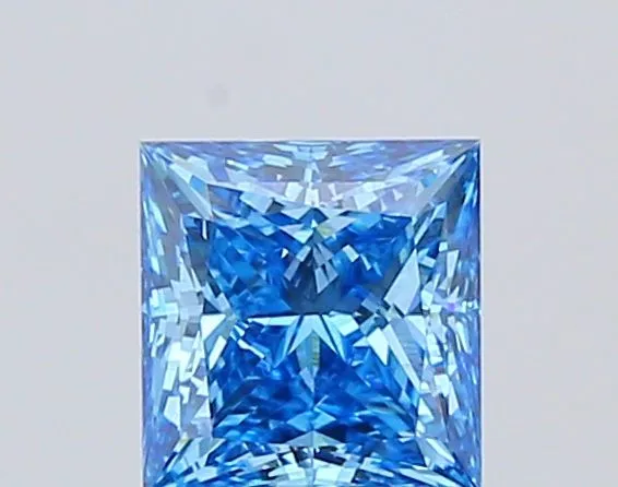 2.52ct PRINCESS Fancy Vivid Blue VS2 Coloured Lab diamond