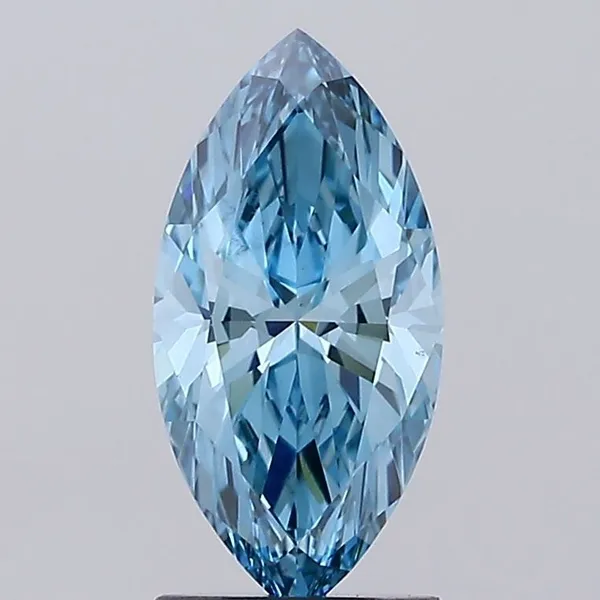 1.48ct MARQUISE Fancy Vivid Blue VS1 Coloured Lab diamond
