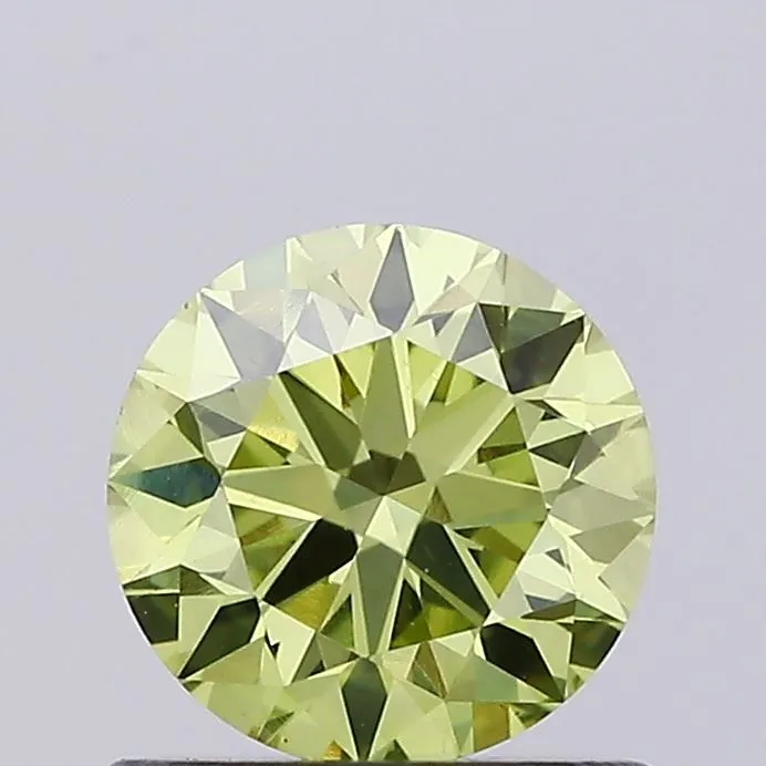 0.65ct ROUND Fancy Intense Greenish Yellow VS1 Coloured Lab diamond