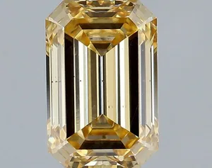 1ct EMERALD Fancy Brownish Yellow VS2 Coloured Lab diamond