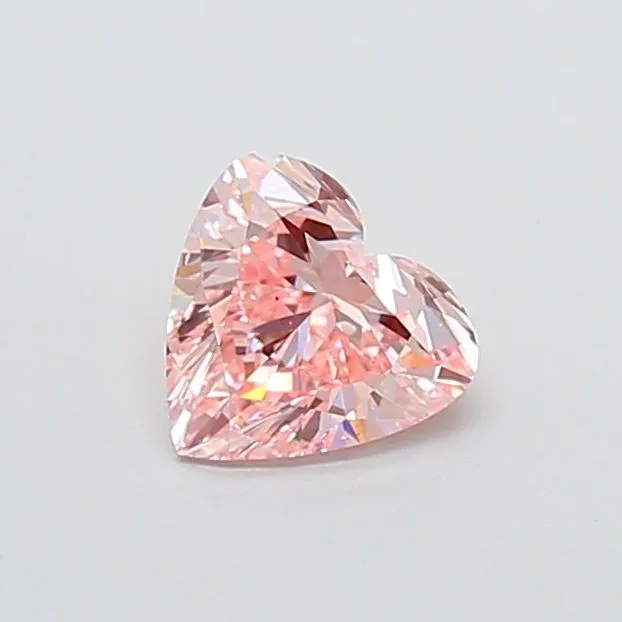 1.00ct HEART Fancy Intense Pink VS2 Coloured Lab diamond