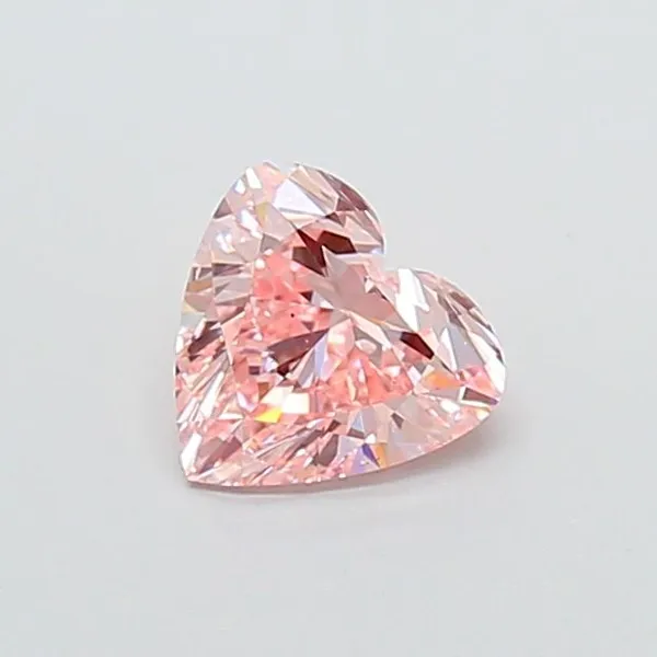 1ct HEART Fancy Intense Pink VS2 Coloured Lab diamond