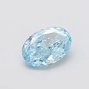 1.03ct OVAL Fancy Vivid Blue VS1 Coloured Lab diamond