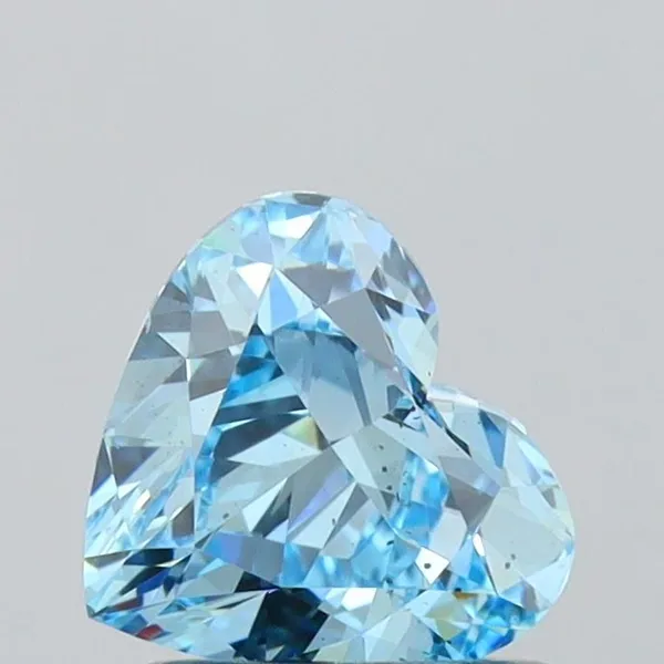 1ct HEART Fancy Vivid Blue VS2 Coloured Lab diamond