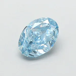 1.14ct OVAL Fancy Vivid Blue VS1 Coloured Lab diamond