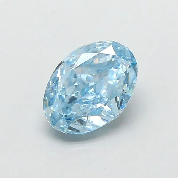 1.14ct OVAL Fancy Vivid Blue VS1 Coloured Lab diamond