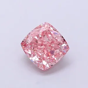 1.02ct CUSHION Fancy Vivid Pink VVS2 Coloured Lab diamond