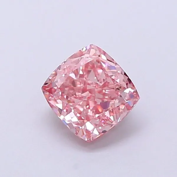 1.02ct CUSHION Fancy Vivid Pink VVS2 Coloured Lab diamond