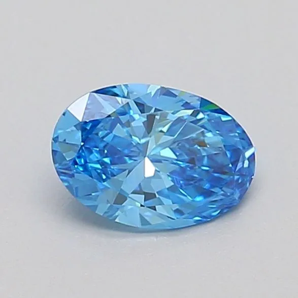 0.57ct OVAL Fancy Vivid Blue VS1 Coloured Lab diamond