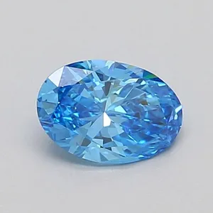0.57ct OVAL Fancy Vivid Blue VS1 Coloured Lab diamond