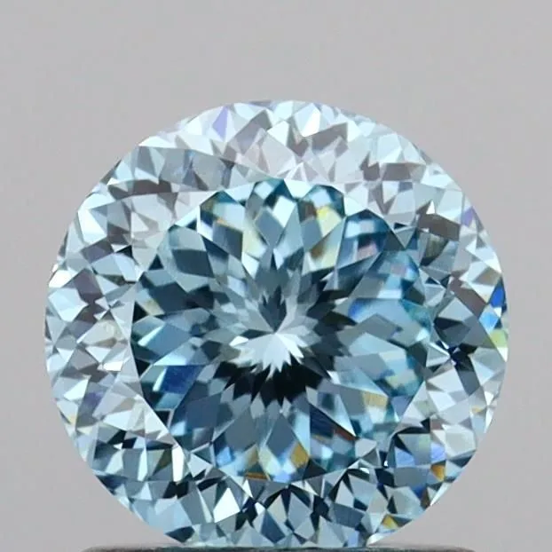 1.07ct ROUND Fancy Intense Blue VVS2 Coloured Lab diamond