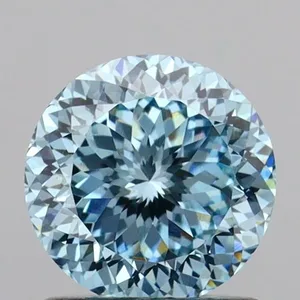 1.07ct ROUND Fancy Intense Blue VVS2 Coloured Lab diamond