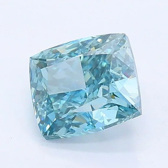 1.09ct CUSHION Fancy Vivid Blue VS1 Coloured Lab diamond
